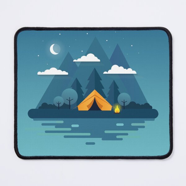 Item preview, Night landscape flat style illustration designed and sold by Samridhi Verma.
