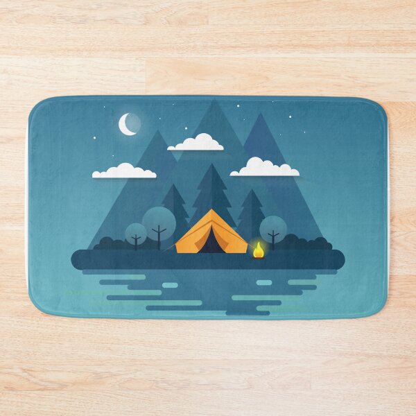 Item preview, Night landscape flat style illustration designed and sold by Samridhi Verma.