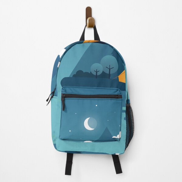Item preview, Night landscape flat style illustration designed and sold by Samridhi Verma.