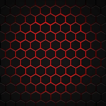 Artwork thumbnail, Hexagon Computer Background- Red by RomeoSketches
