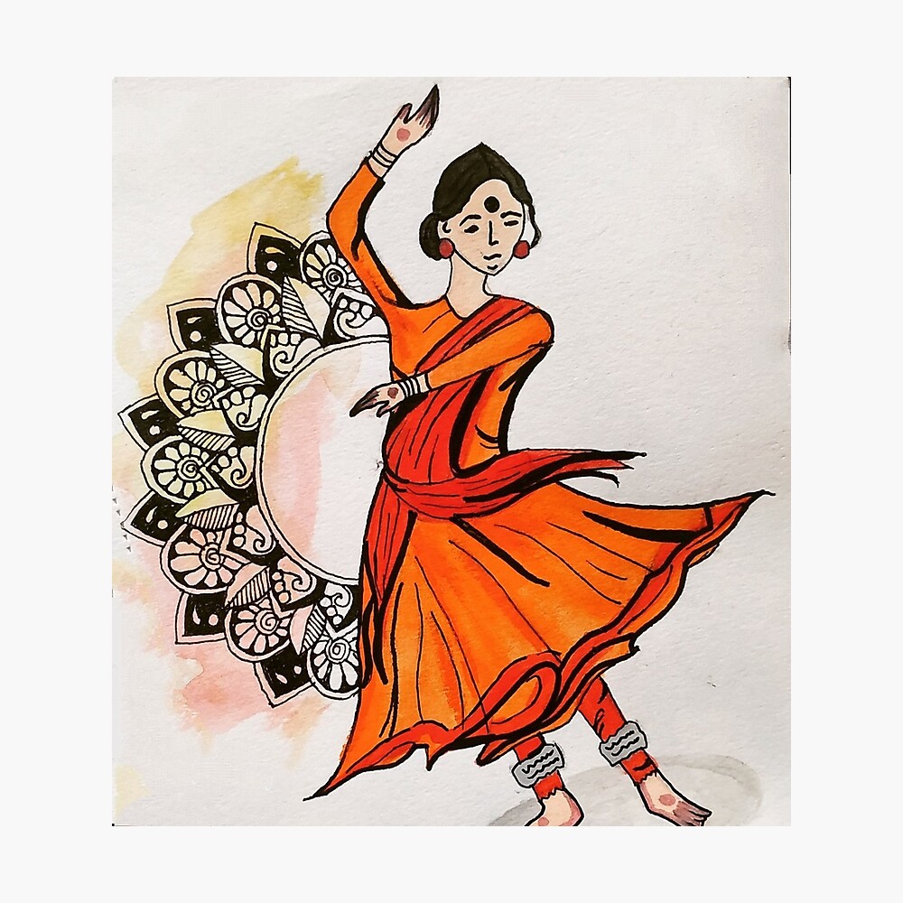 Indian art paintings, Dancing drawings, Pencil art drawings