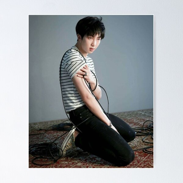 Celebrity Photos Poster BTS Jin Kim Seok-jin Hot pose in shirt tie