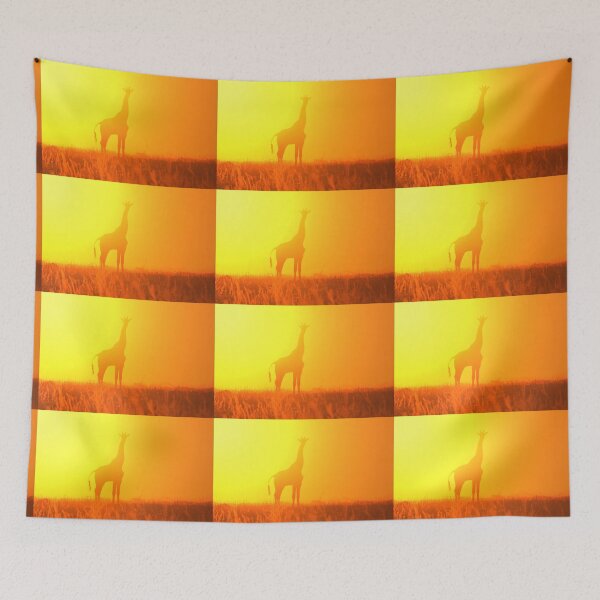 Item preview, Giraffe Silhouette - Golden Colors in Nature designed and sold by LivingWild.