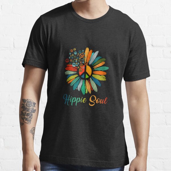 Hippie Gift Hippie Sunflower Gift Shirt Ts09 Hippie Soul Shirt Hippie Rainbow Shirt Hippie Unisex Shirt Hippie Vintage Shirt