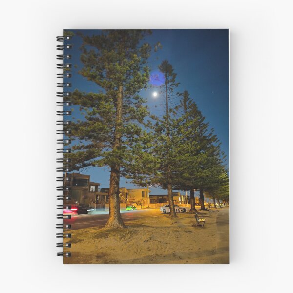 Item preview, Altona Beach pine trees at night designed and sold by Jnewtonbell.