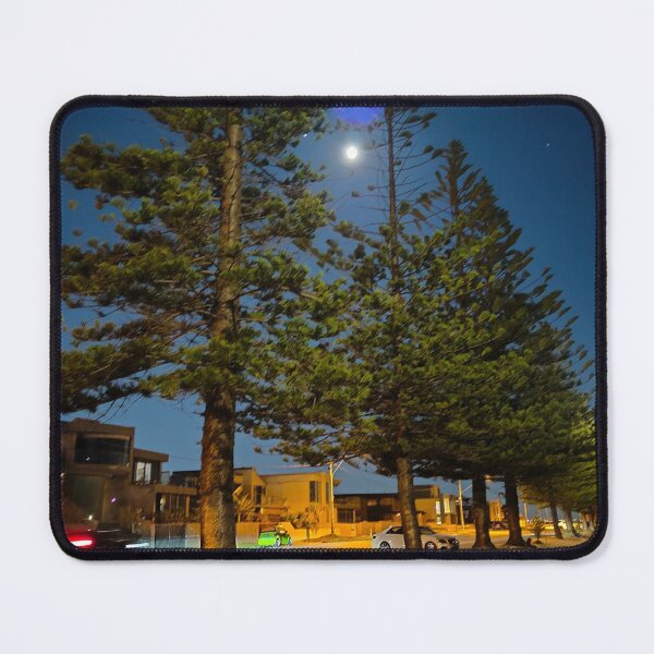 Item preview, Altona Beach pine trees at night designed and sold by Jnewtonbell.