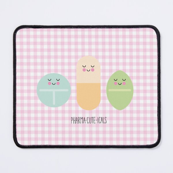 Item preview, Pharma-cute-icals, pink gingham pattern designed and sold by Eenig.