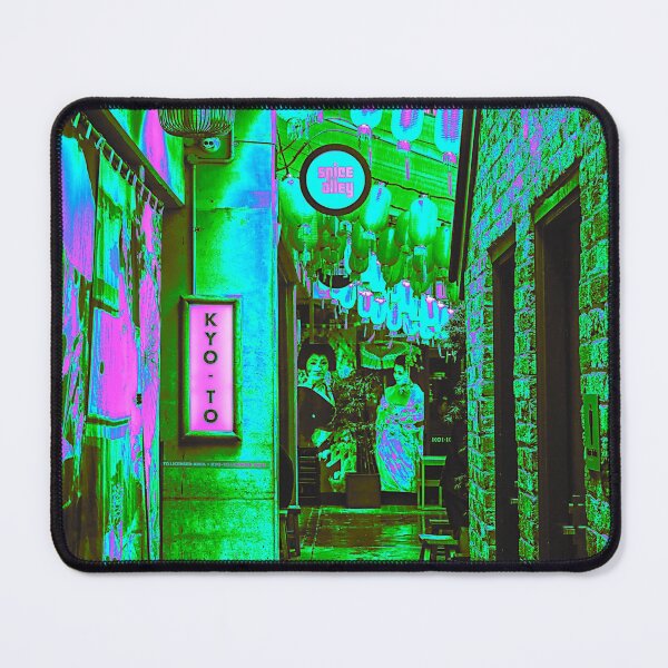 Item preview, Kyoto Japan City Alley with Geisha Vaporwave designed and sold by glitchhub.