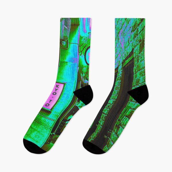Item preview, Kyoto Japan City Alley with Geisha Vaporwave designed and sold by glitchhub.
