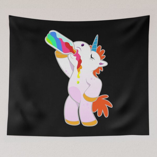 Item preview, Drunk Unicorn rainbow designed and sold by benova.