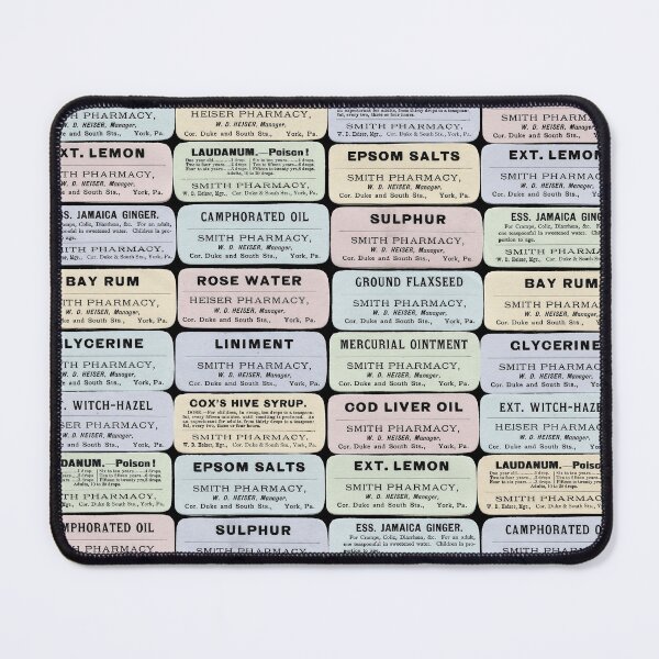 Item preview, Pastel vintage pharmacy bottle labels designed and sold by Eenig.