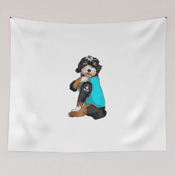 Item preview, Bernedoodle I Love Dad Tattoo Apparel Dog Dad S Dads designed and sold by JoshSchultz.