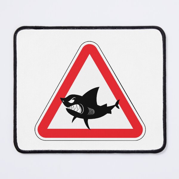 Item preview, Shark Warning Sign designed and sold by treasure-crafts.