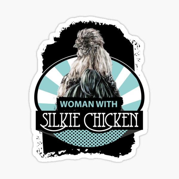 Woman with Silkie Sticker