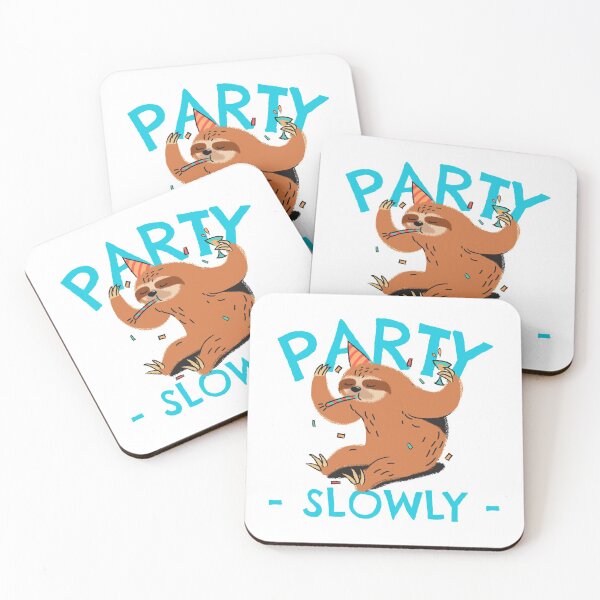 Item preview, Party Slowly | Birthday Sloth designed and sold by Sandeaux Designs.