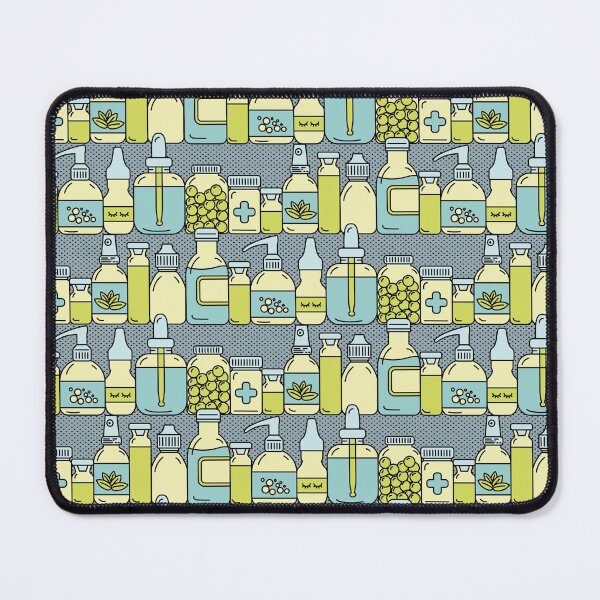 Item preview, Green pharmacy bottles pattern designed and sold by Eenig.