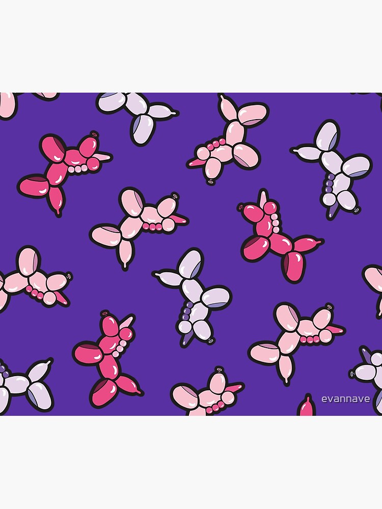 Balloon Animal Unicorns Pattern in Purple by evannave