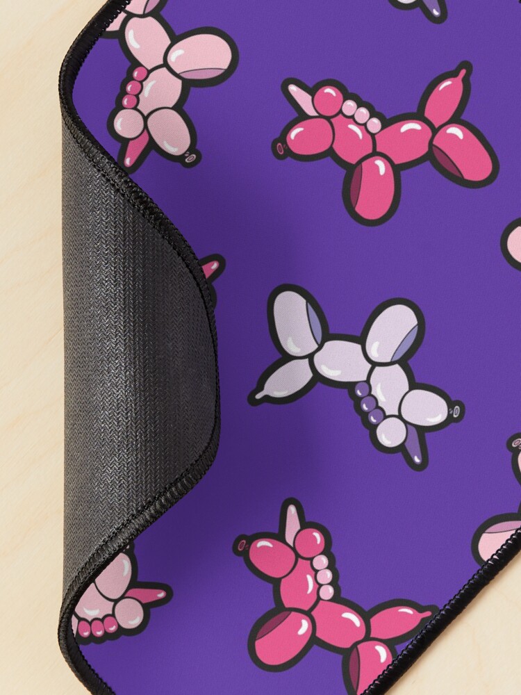 Alternate view of Balloon Animal Unicorns Pattern in Purple Mouse Pad