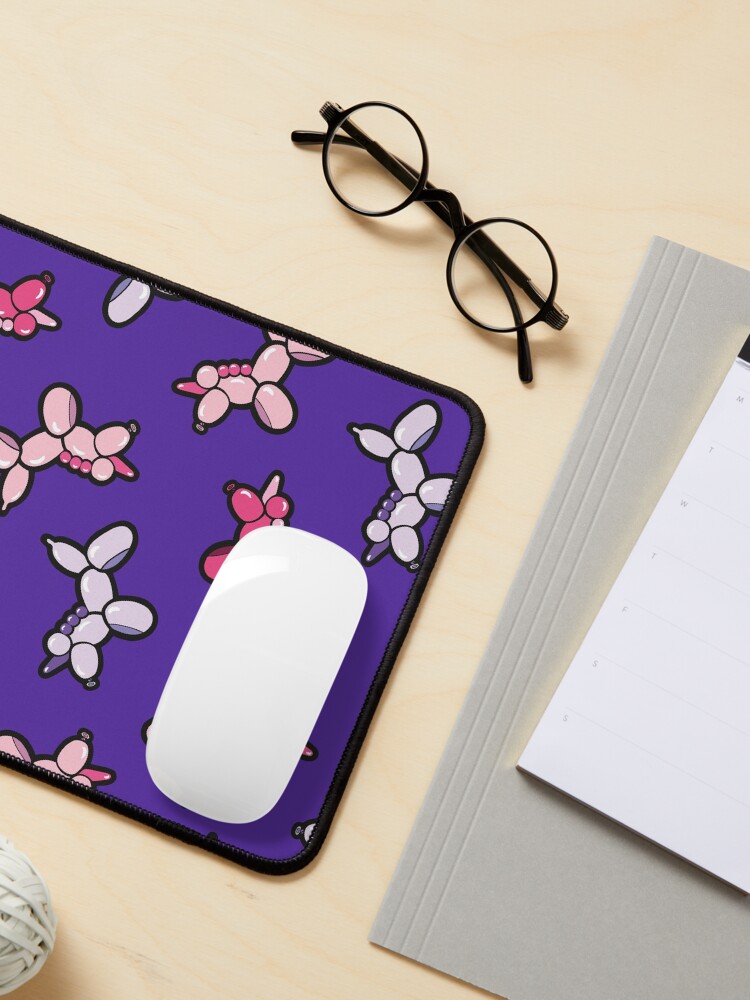 Alternate view of Balloon Animal Unicorns Pattern in Purple Mouse Pad