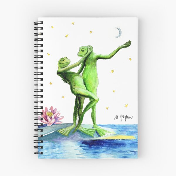 Item preview, Dancing Frogs, frogs dancing on waterlilies  designed and sold by al hayball.