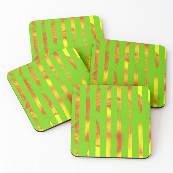 Item preview, Palm trees stripes summer sun gold green designed and sold by MyREDBlack.