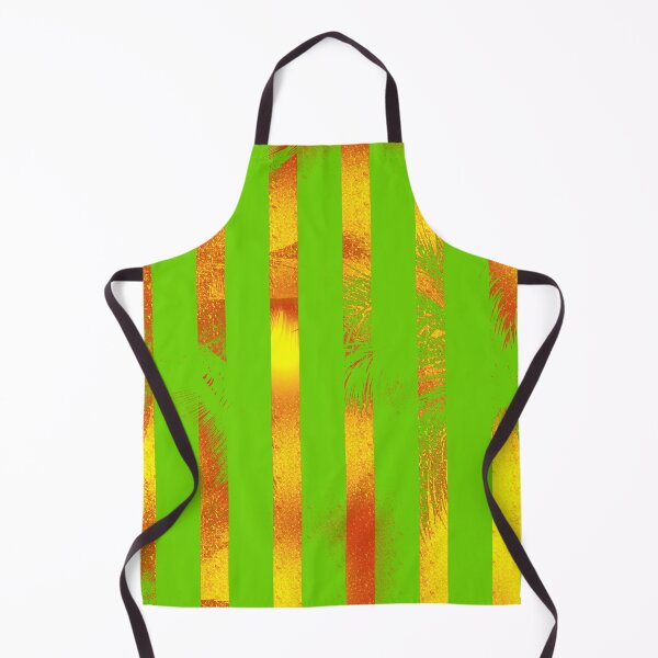 Item preview, Palm trees stripes summer sun gold green designed and sold by MyREDBlack.
