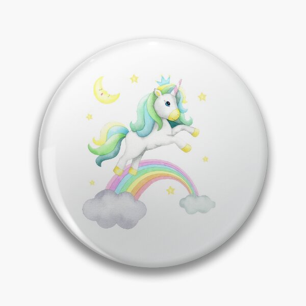 Artikelvorschau, Aquarell Regenbogen Einhorn Clipart entworfen und verkauft von FineartLab.