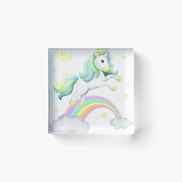 Item preview, Watercolor Rainbow Unicorn clipart designed and sold by FineartLab.