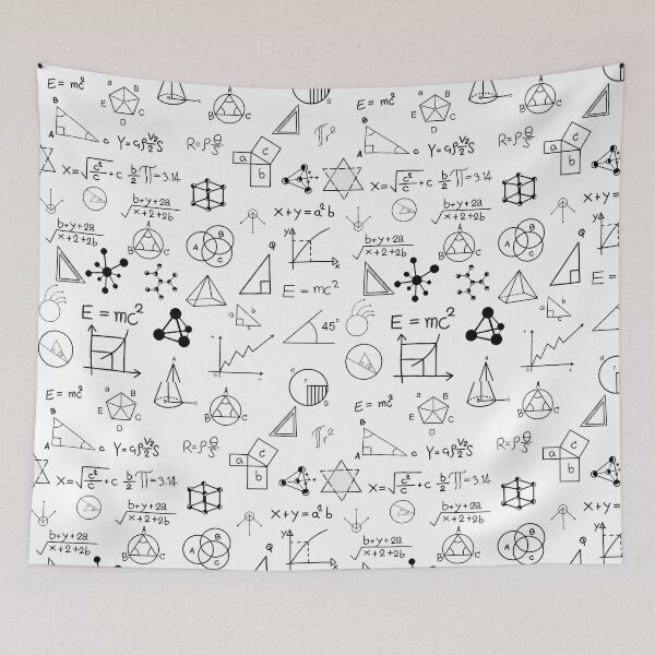 Item preview, Hand drawn physic formulas Science knowledge education. Chem formula and physics , math formula and physics vector, white background, hand drawn line math formula and physics formula designed and sold by WP-7824.