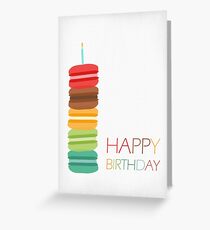 Macaron Stack Cake - Birthday Card Greeting Card
