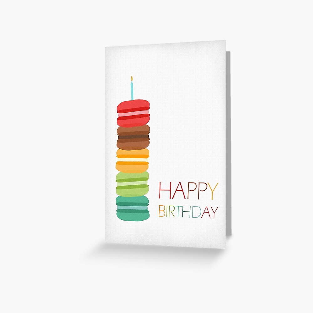 Macaron Stack Cake - Birthday Card Greeting Card