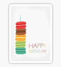 Macaron Stack Cake - Birthday Card Sticker