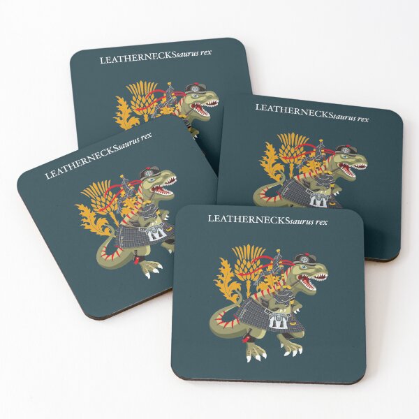 Item preview, Clanosaurus Rex LEATHERNECKSsaurus rex Leathernecks Marine Plaid Family Tartan designed and sold by Lisa Rotenberg.