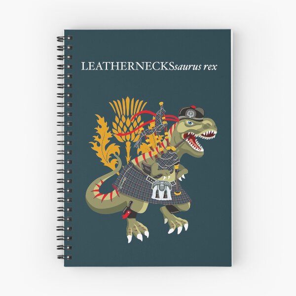 Artikelvorschau, Clanosaurus Rex LEATHERHACKSsaurus rex Leathernecks Marine Plaid Family Tartan entworfen und verkauft von Lisa Rotenberg.