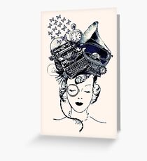 Steampunk Girl Greeting Card