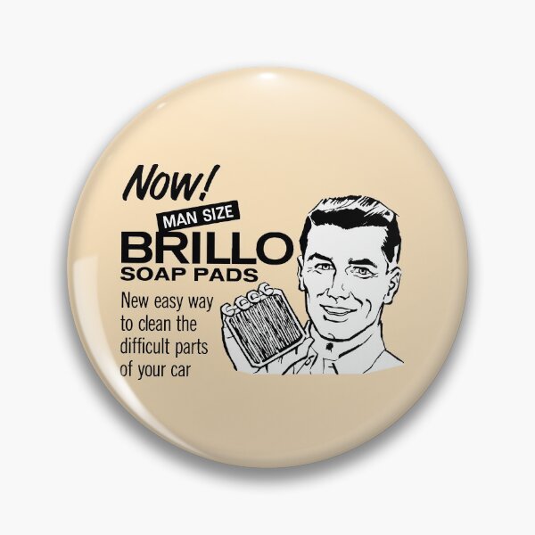 Item preview, MAN SIZE BRILLO SOAP PADS - ADVERT designed and sold by ThrowbackAds.