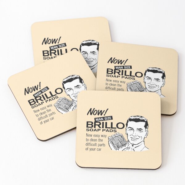 Item preview, MAN SIZE BRILLO SOAP PADS - ADVERT designed and sold by ThrowbackAds.