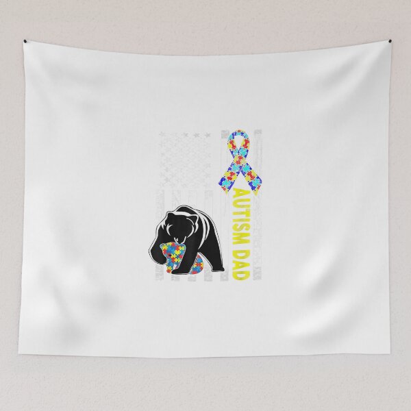 Item preview, Dad Autism Awareness  American Flag  For  Daddy designed and sold by JoshSchultz.