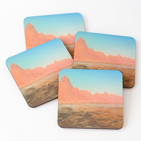 Item preview, Shallow salt-sea with red mountains  designed and sold by SpacewaveVibes.