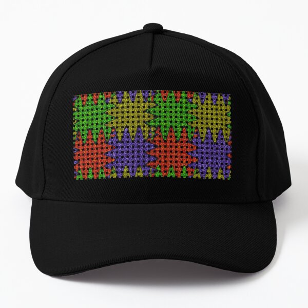 Wiggle Weave Grid Pattern Baseball Cap