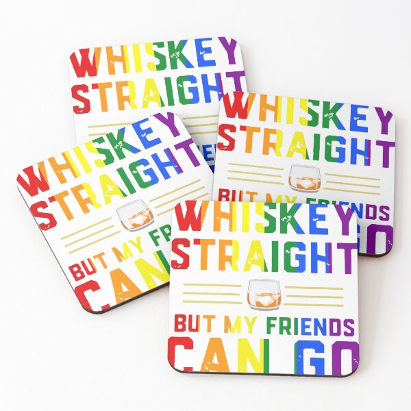 Item preview, I like My Whiskey Straight But My Friend Can Go Either Way Colorful Text designed and sold by Jasonstoreasd.