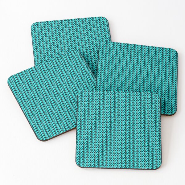 Item preview, Knitted pattern braided aqua black designed and sold by MyREDBlack.