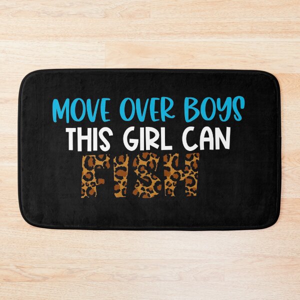 Item preview, Move over boys this girl can fish leopard print- fishing  designed and sold by Designs Of all kinds.