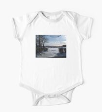 WINTER SCENE IN RURAL DEVON ENGLAND UK One Piece - Short Sleeve