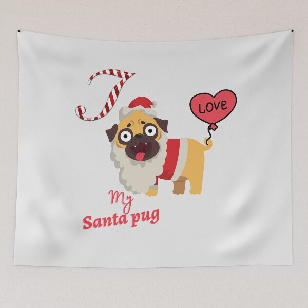 Item preview, I love my Santa Pug designed and sold by OMdesign10.