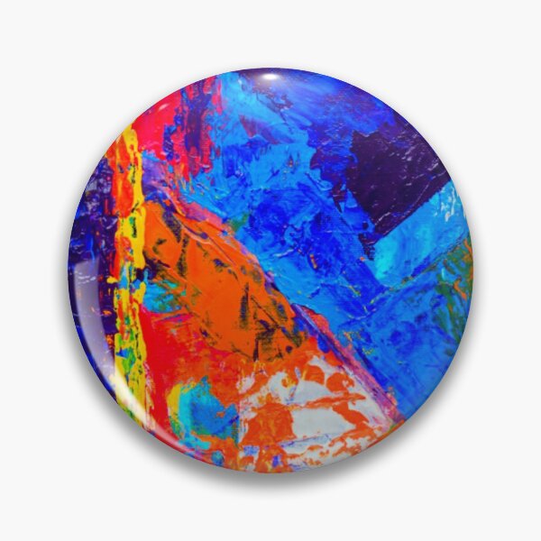 Item preview, Technicolor abstract art work - acrylic painting -  red, blue, green orange and black designed and sold by hasbeenz.