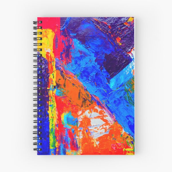 Item preview, Technicolor abstract art work - acrylic painting -  red, blue, green orange and black designed and sold by hasbeenz.