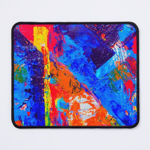 Item preview, Technicolor abstract art work - acrylic painting -  red, blue, green orange and black designed and sold by hasbeenz.