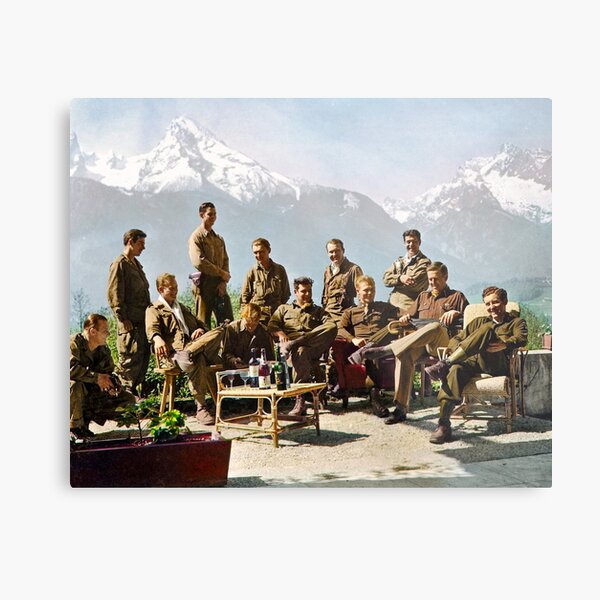Item preview, Dick Winters and his Easy Company lounging at Eagle's Nest, Hitler's former residence in the Bavarian Alps, 1945.  designed and sold by Marina Amaral.