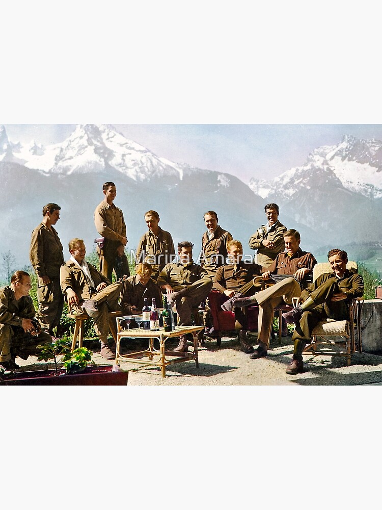 Dick Winters and his Easy Company lounging at Eagle's Nest, Hitler's former residence in the Bavarian Alps, 1945. by marinamaral